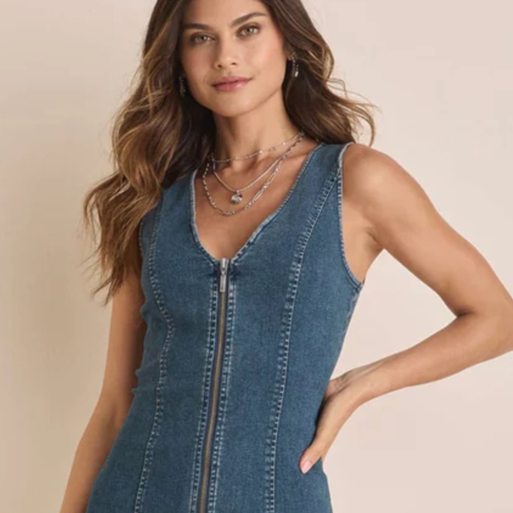 VENUS Blue Denim Dress
